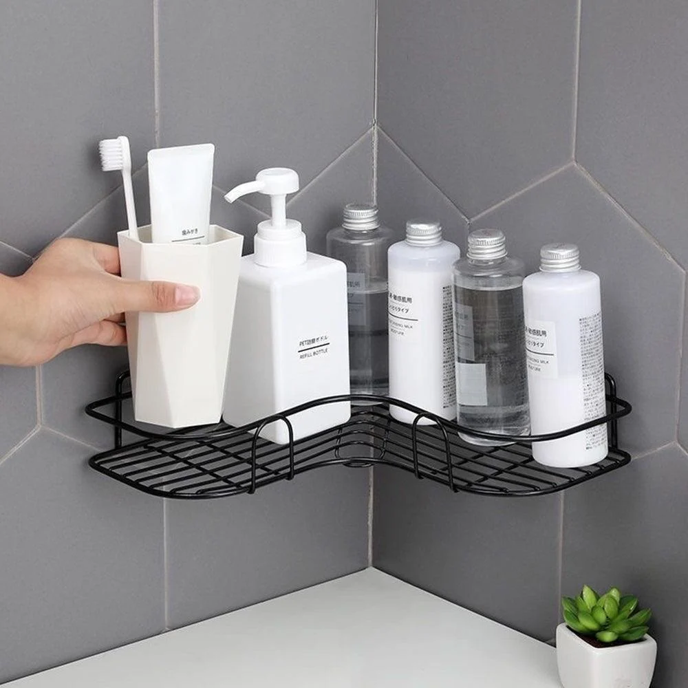 Bathroom Shower Wall Mount Shampoo Storage Holder With Suction Cup -Bathlova