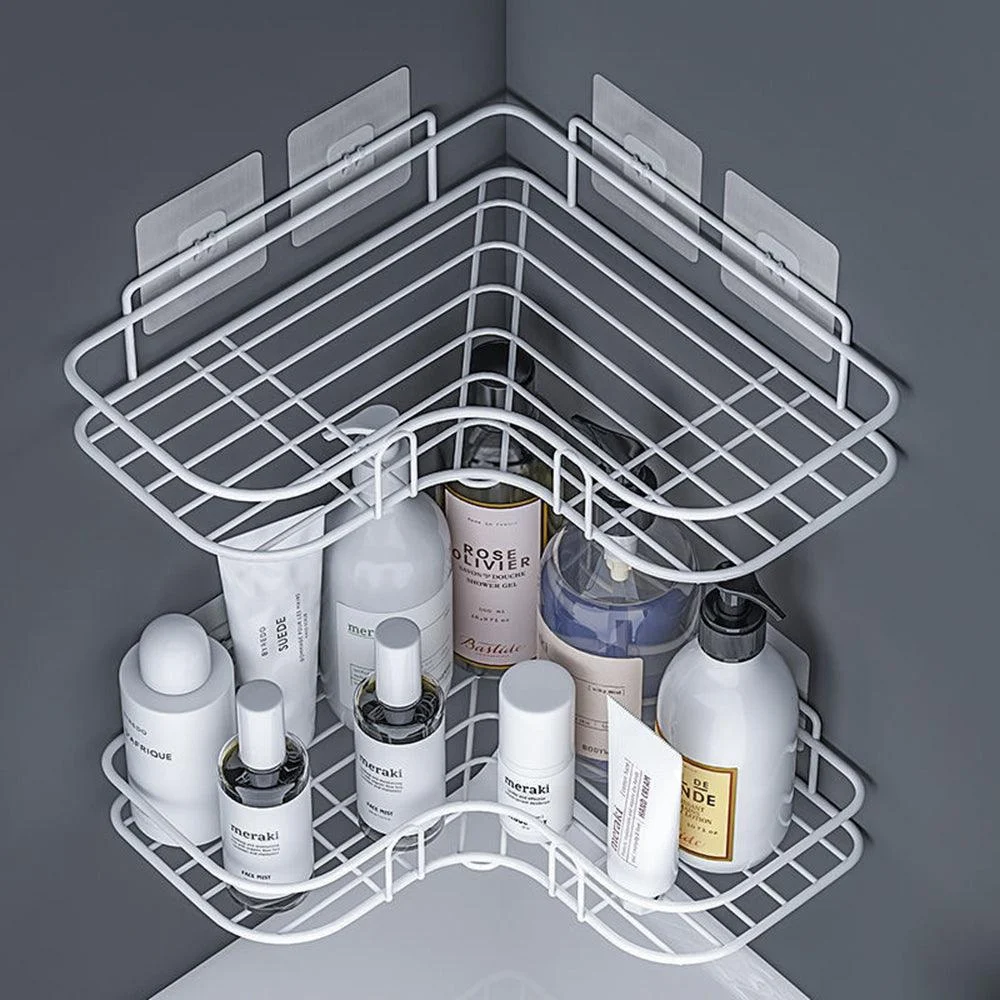 Bathroom Shower Wall Mount Shampoo Storage Holder With Suction Cup -Bathlova