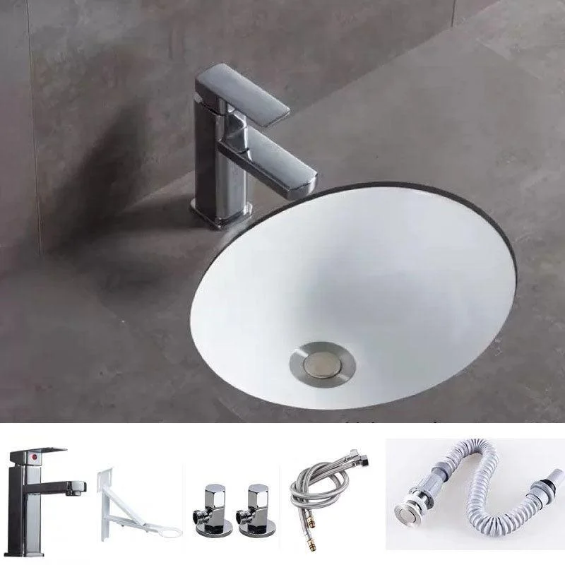 Bathroom Sink Ceramic Rod Handle Tap Anti-spill Bathroom Sink -Bathlova