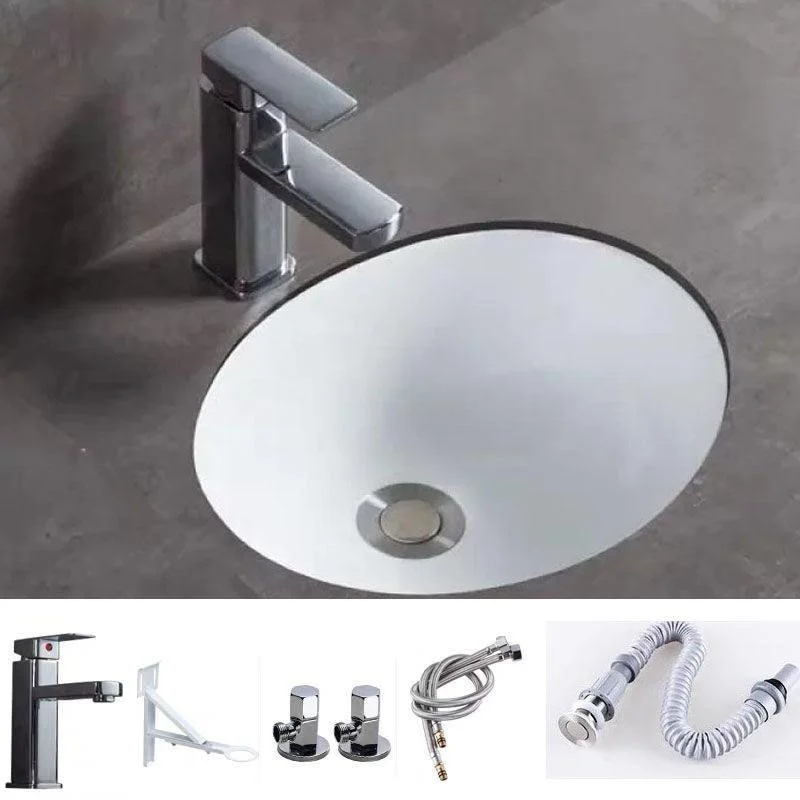 Bathroom Sink Ceramic Rod Handle Tap Anti-spill Bathroom Sink -Bathlova