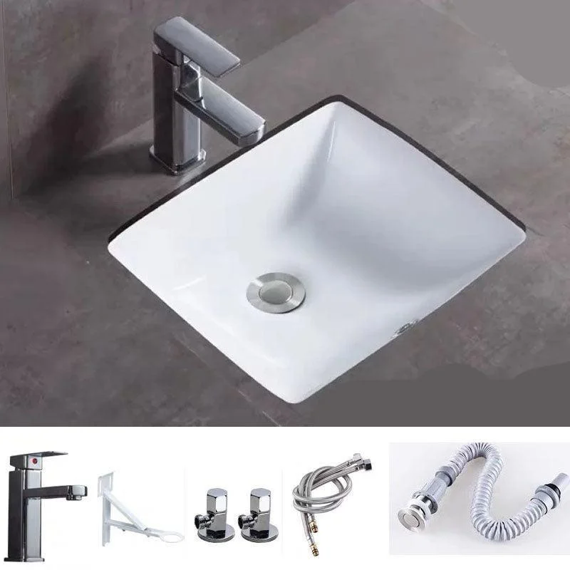 Bathroom Sink Ceramic Rod Handle Tap Anti-spill Bathroom Sink -Bathlova