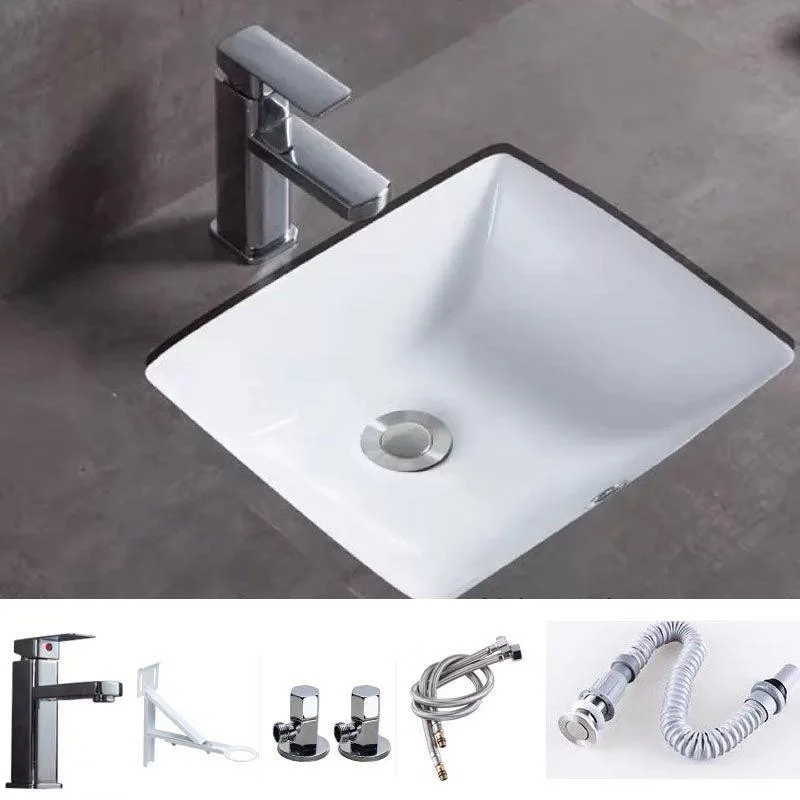 Bathroom Sink Ceramic Rod Handle Tap Anti-spill Bathroom Sink -Bathlova