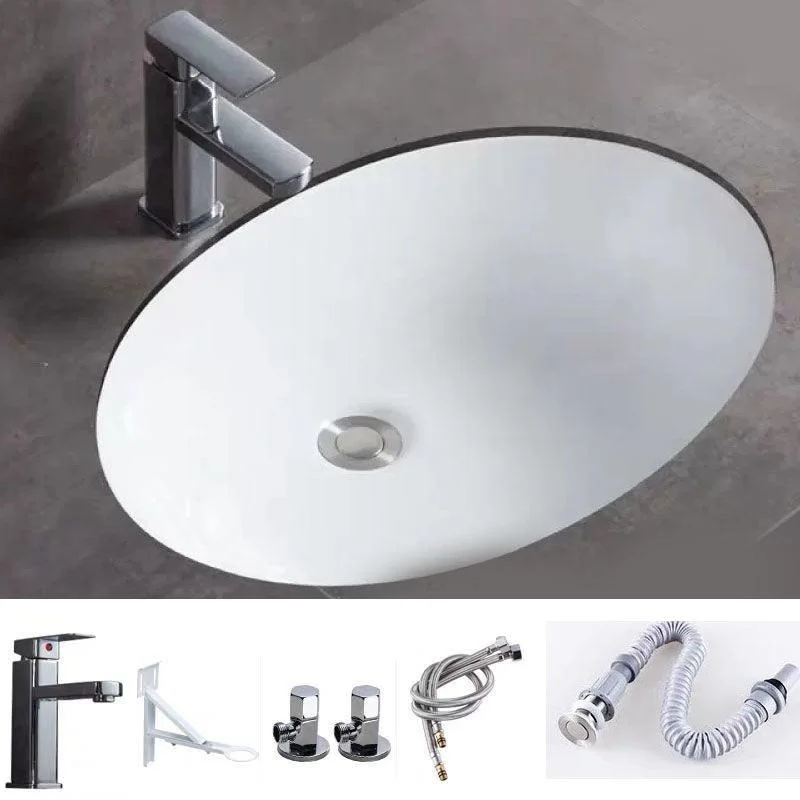 Bathroom Sink Ceramic Rod Handle Tap Anti-spill Bathroom Sink -Bathlova