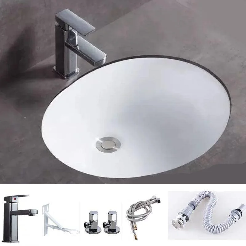 Bathroom Sink Ceramic Rod Handle Tap Anti-spill Bathroom Sink -Bathlova