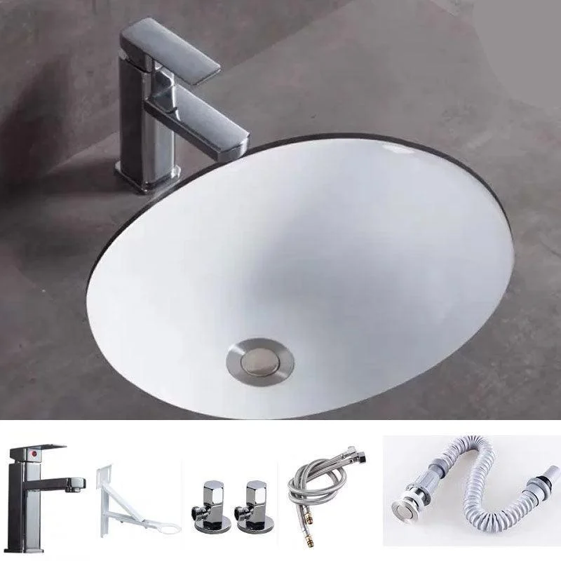 Bathroom Sink Ceramic Rod Handle Tap Anti-spill Bathroom Sink -Bathlova