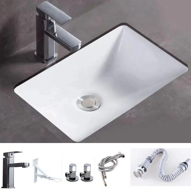 Bathroom Sink Ceramic Rod Handle Tap Anti-spill Bathroom Sink -Bathlova