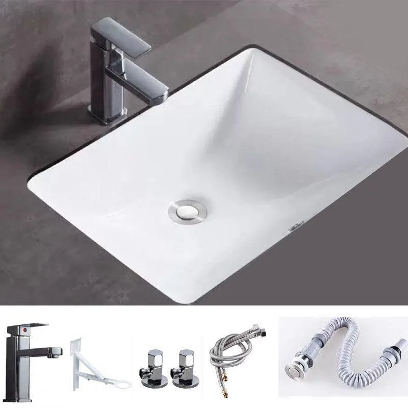 Bathroom Sink Ceramic Rod Handle Tap Anti-spill Bathroom Sink -Bathlova