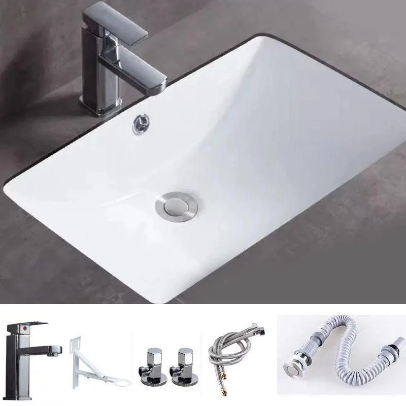 Bathroom Sink Ceramic Rod Handle Tap Anti-spill Bathroom Sink -Bathlova