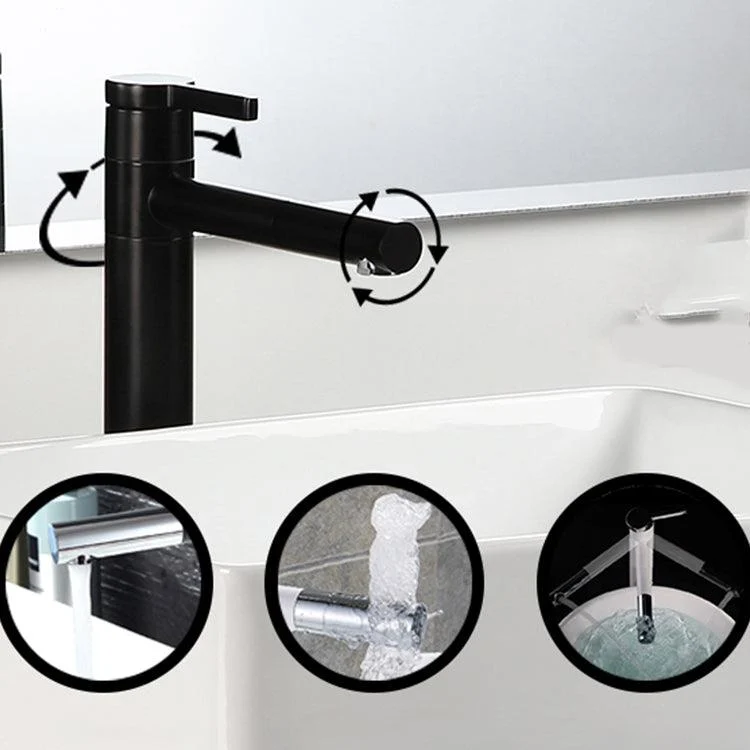 Bathroom Sink Ceramic White Square Black Tap Bathroom Sink -Bathlova