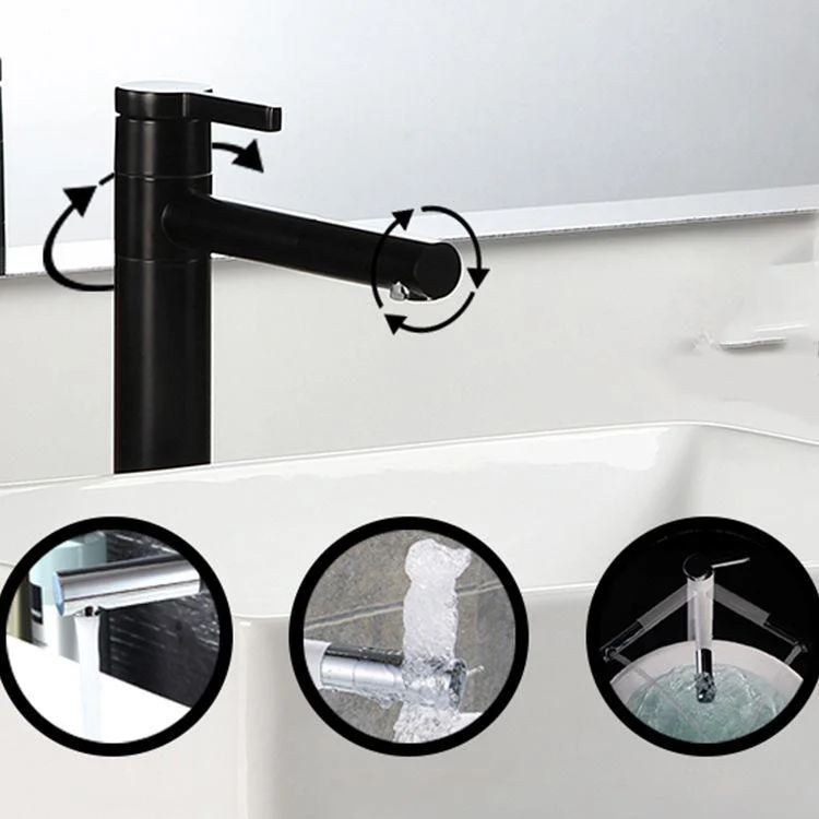 Bathroom Sink Ceramic White Square Black Tap Bathroom Sink -Bathlova