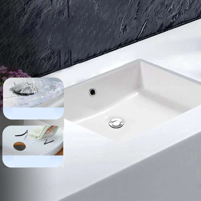 Bathroom Sink Modern Style Hole Design Ceramic Bathroom Sink(Not Including Tap) -Bathlova