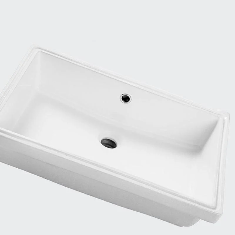 Bathroom Sink Modern Style Hole Design Ceramic Bathroom Sink(Not Including Tap) -Bathlova