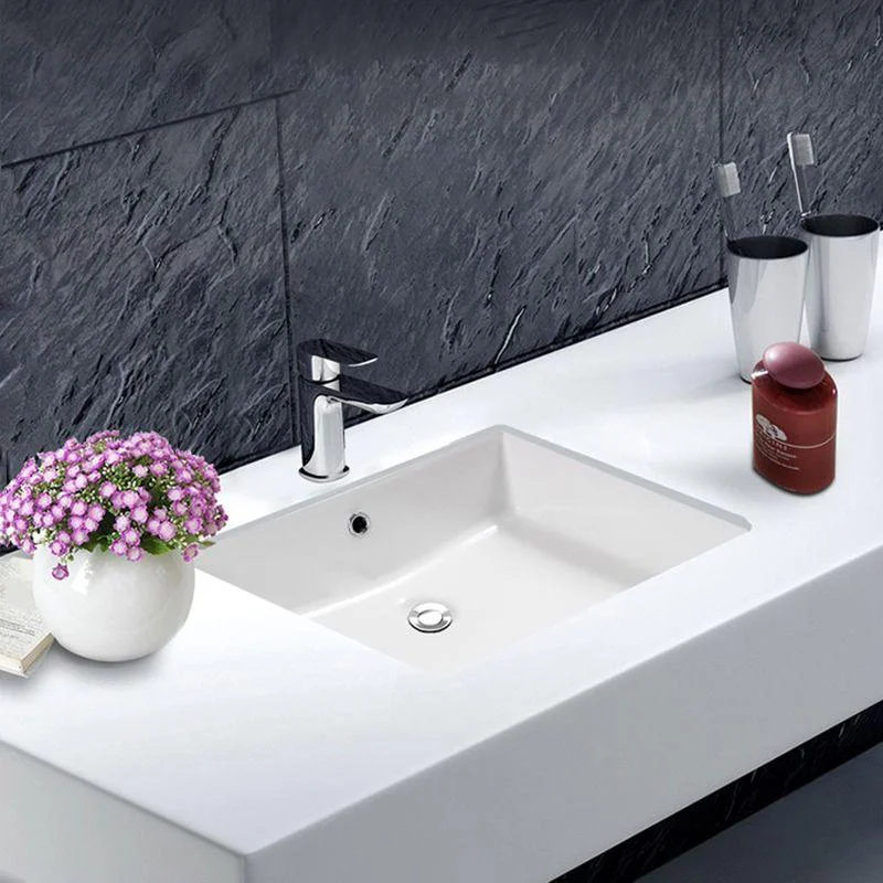 Bathroom Sink Modern Style Hole Design Ceramic Bathroom Sink(Not Including Tap) -Bathlova