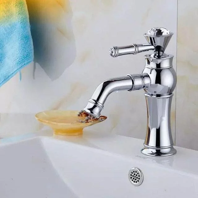 Bathroom Sink Tap Gold Basin Taps Brass Water Tap Cold and Hot -Bathlova