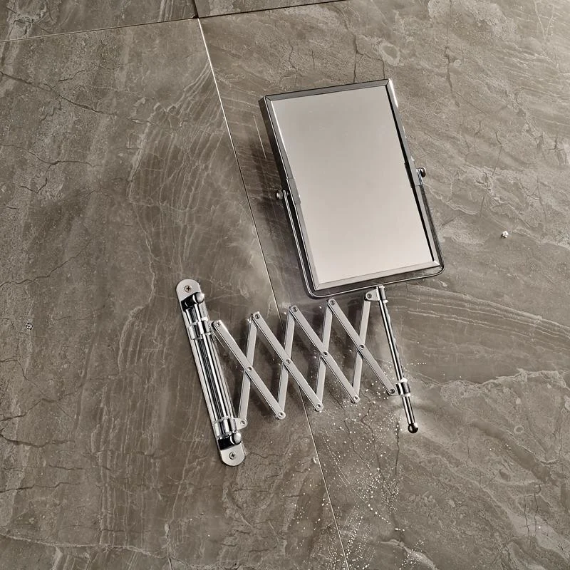 Bathroom Square Mirror Wall With Folding Arm Mount -Bathlova