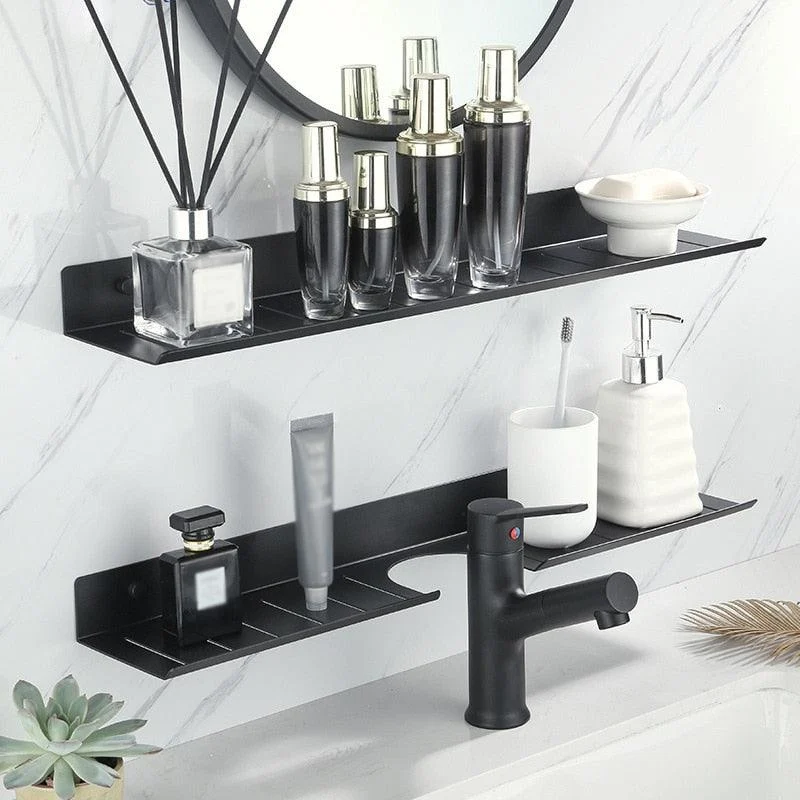 Bathroom Storage Rack Modern Bathroom Shelves Punch Free Accessory -Bathlova