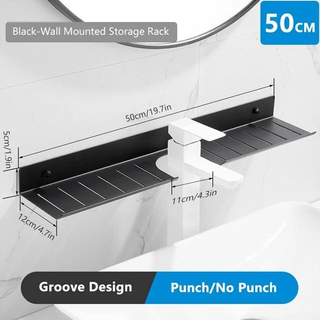 Bathroom Storage Rack Modern Bathroom Shelves Punch Free Accessory -Bathlova