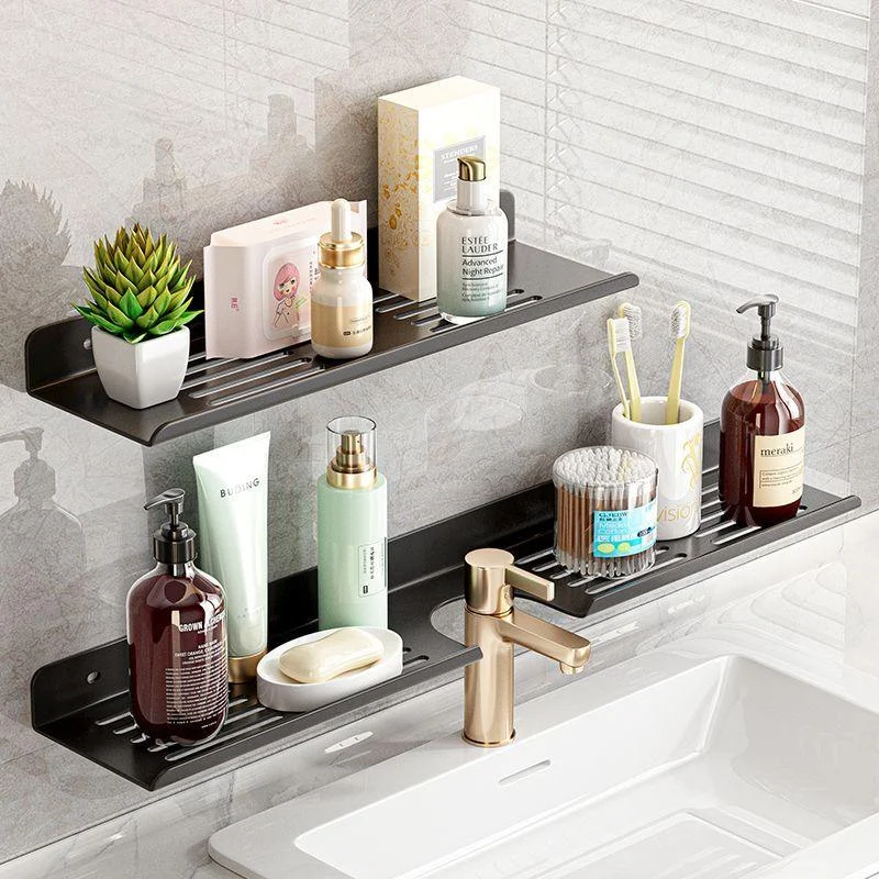 Bathroom Storage Rack Modern Bathroom Shelves Punch Free Accessory -Bathlova