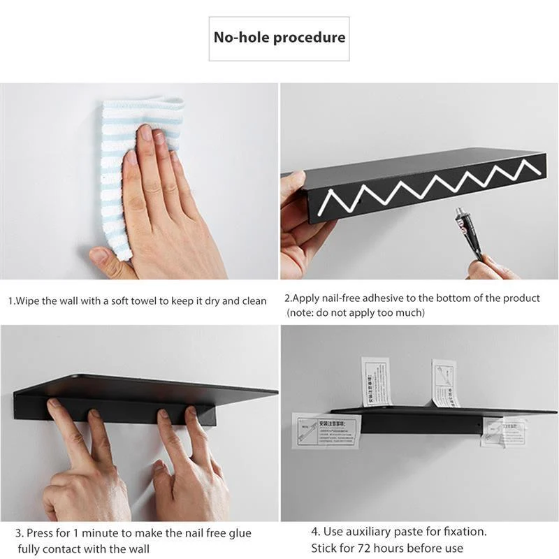 Bathroom Storage Rack Modern Bathroom Shelves Punch Free Accessory -Bathlova