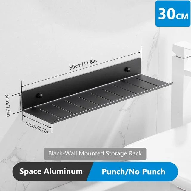 Bathroom Storage Rack Modern Bathroom Shelves Punch Free Accessory -Bathlova