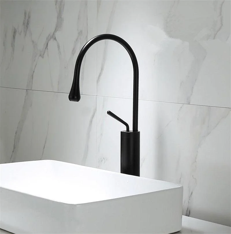 Bathroom Tap Black Gold Basin Tap Hot and Cold Sink Brass Tap -Bathlova