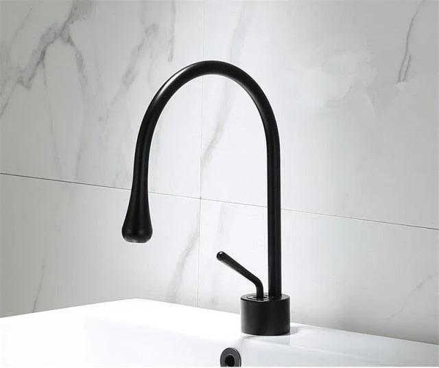 Bathroom Tap Black Gold Basin Tap Hot and Cold Sink Brass Tap -Bathlova