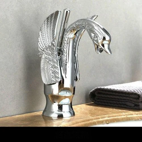 Bathroom Tap Brass Swan Tap Wash Tap Hot and Cold Water Tap -Bathlova