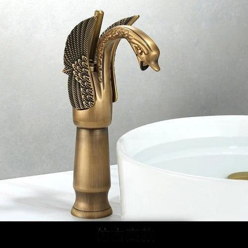 Bathroom Tap Brass Swan Tap Wash Tap Hot and Cold Water Tap -Bathlova