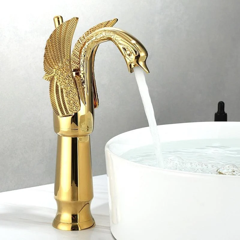 Bathroom Tap Brass Swan Tap Wash Tap Hot and Cold Water Tap -Bathlova