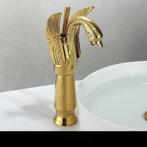 Bathroom Tap Brass Swan Tap Wash Tap Hot and Cold Water Tap -Bathlova