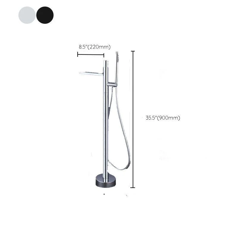 Bathroom Tap Floor Standing Handheld Shower Head Rod Handle Tap -Bathlova