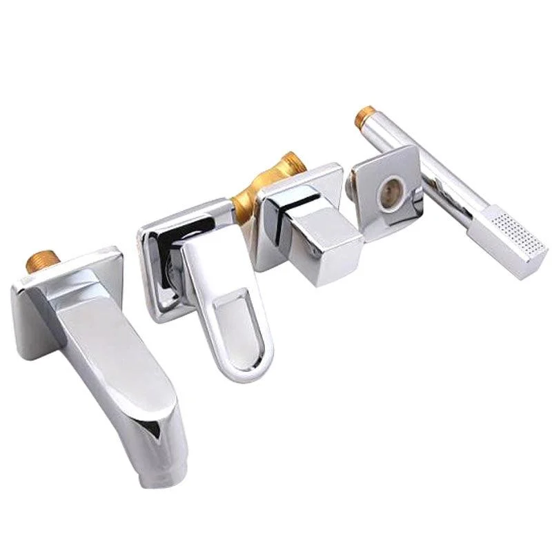 Bathroom Tap Lever Handle Brass Handheld Head Sink Tap -Bathlova