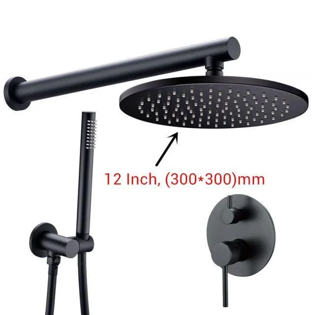 Bathroom Tap Mixer Tap Ceiling Wall Handheld Spray With Rain Head -Bathlova