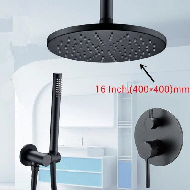 Bathroom Tap Mixer Tap Ceiling Wall Handheld Spray With Rain Head -Bathlova