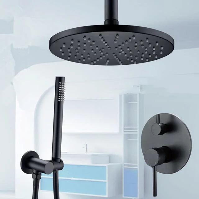 Bathroom Tap Mixer Tap Ceiling Wall Handheld Spray With Rain Head -Bathlova