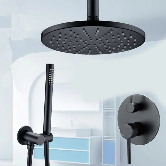 Bathroom Tap Mixer Tap Ceiling Wall Handheld Spray With Rain Head -Bathlova