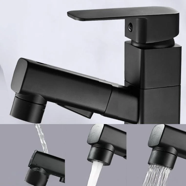 Bathroom Tap Pull-out Lever Handle Single Hole Washroom Tap -Bathlova