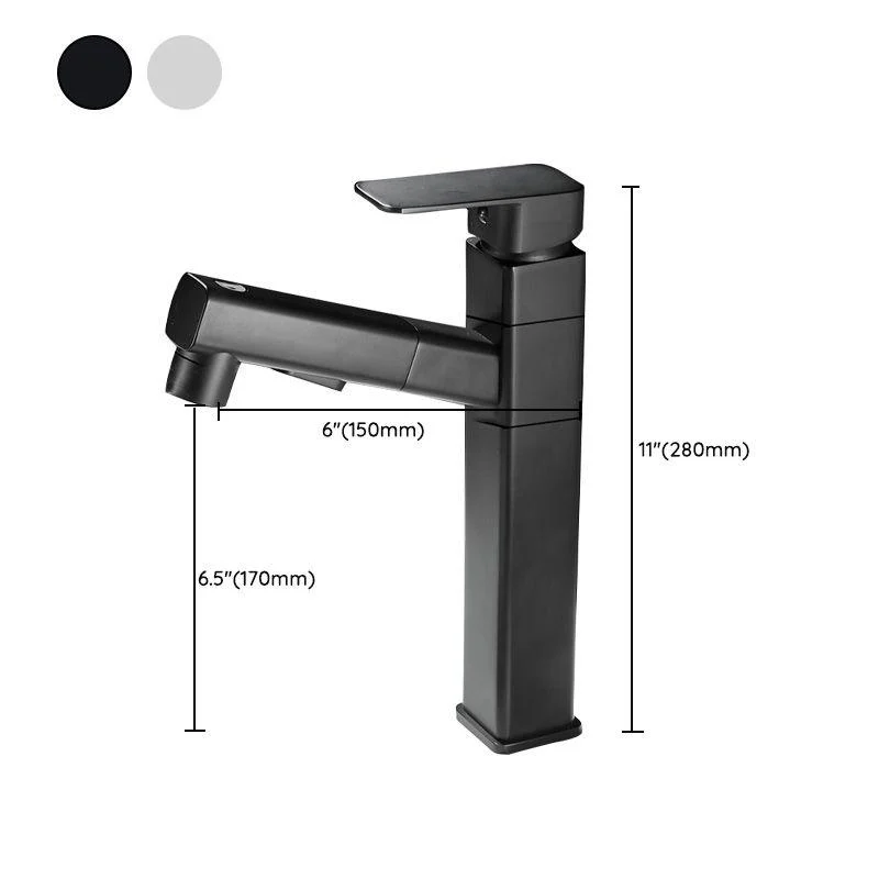 Bathroom Tap Pull-out Lever Handle Single Hole Washroom Tap -Bathlova