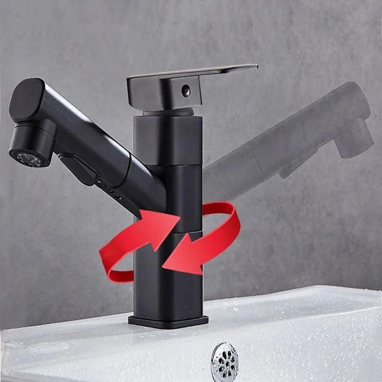 Bathroom Tap Pull-out Lever Handle Single Hole Washroom Tap -Bathlova