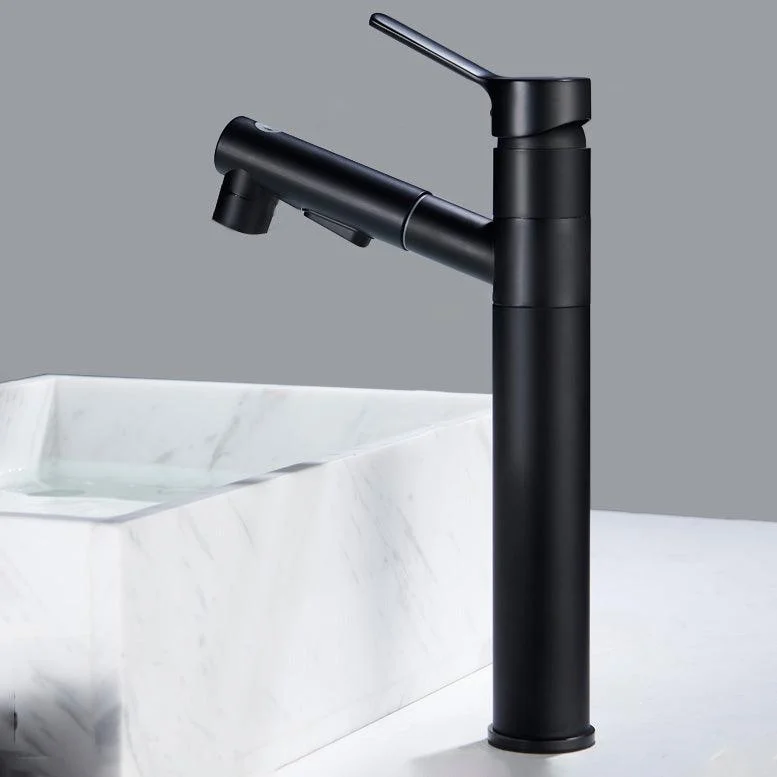 Bathroom Tap Pull-out Lever Handle Single Hole Washroom Tap -Bathlova