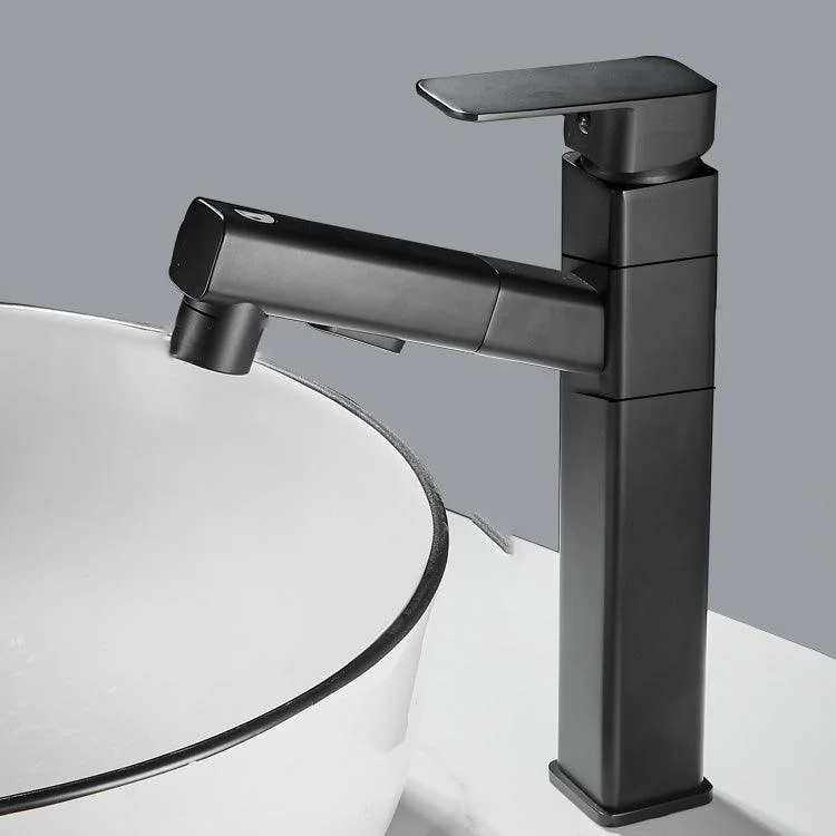 Bathroom Tap Pull-out Lever Handle Single Hole Washroom Tap -Bathlova