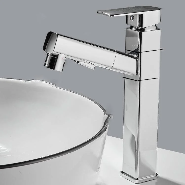 Bathroom Tap Pull-out Lever Handle Single Hole Washroom Tap -Bathlova