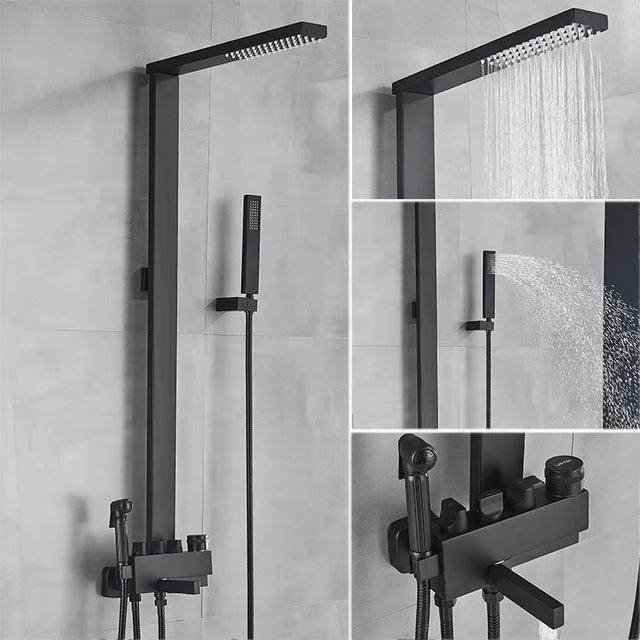 Bathroom Tap Shower Kit Rainfall Shower Tap Column Wall Mount -Bathlova