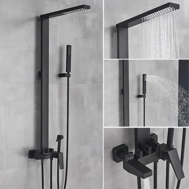 Bathroom Tap Shower Kit Rainfall Shower Tap Column Wall Mount -Bathlova