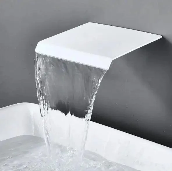 Bathroom Tap Wall Mounted Waterfall Sink Taps Washing Basin Taps -Bathlova