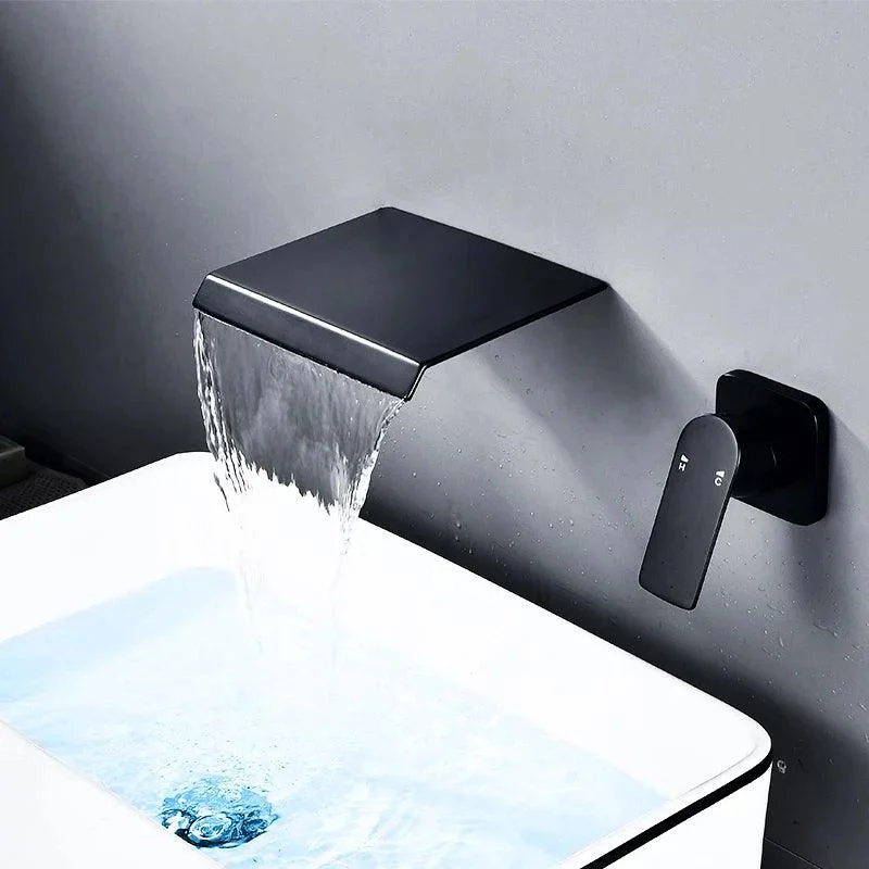 Bathroom Tap Wall Mounted Waterfall Sink Taps Washing Basin Taps -Bathlova