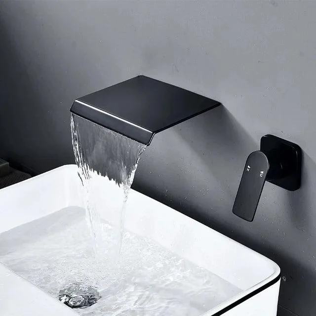 Bathroom Tap Wall Mounted Waterfall Sink Taps Washing Basin Taps -Bathlova