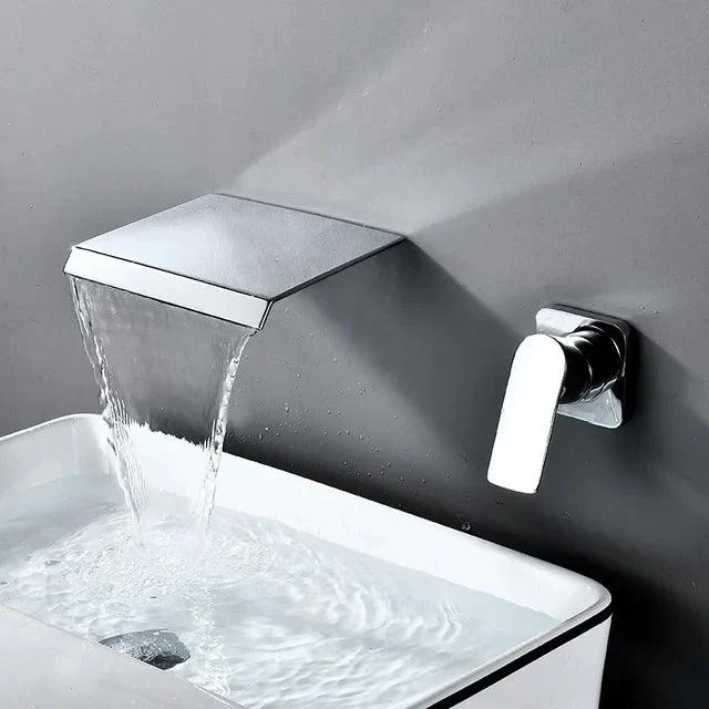 Bathroom Tap Wall Mounted Waterfall Sink Taps Washing Basin Taps -Bathlova