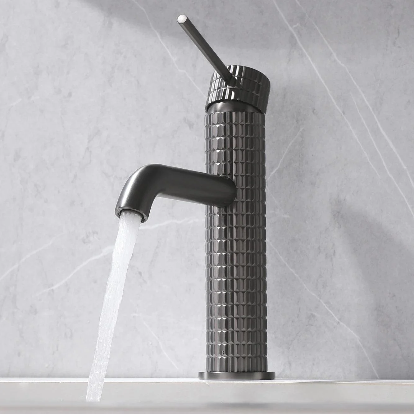 Bathroom Tap With Diamond Pattern Design Dual Control Tap -Bathlova