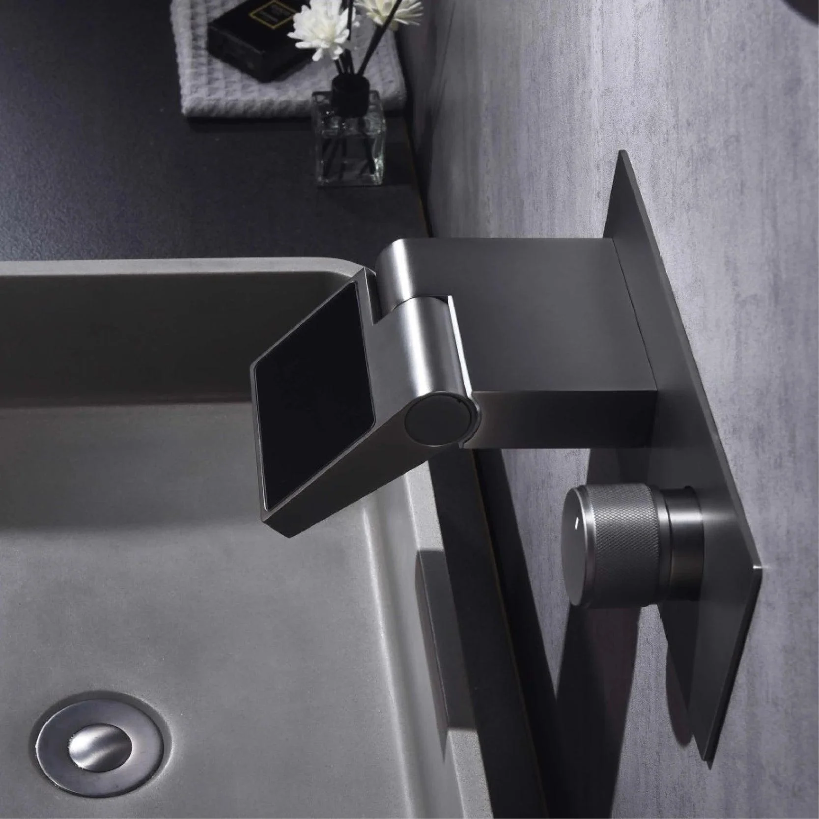 Bathroom Tap With Led Digital Display Design Handle Wash Basin Tap -Bathlova